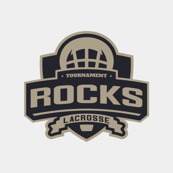 Rocks Tournament Lacrosse Logo Template Thumbnail