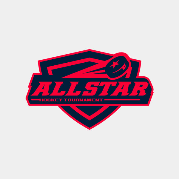 All Star Hockey Tournament logo template Thumbnail