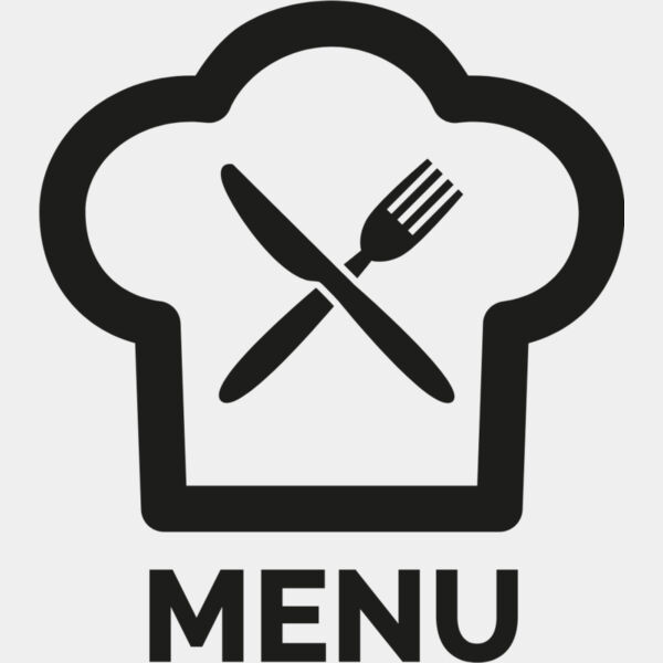 Restaurant Menu Chef Hat Knife Fork Emblem 1 Thumbnail