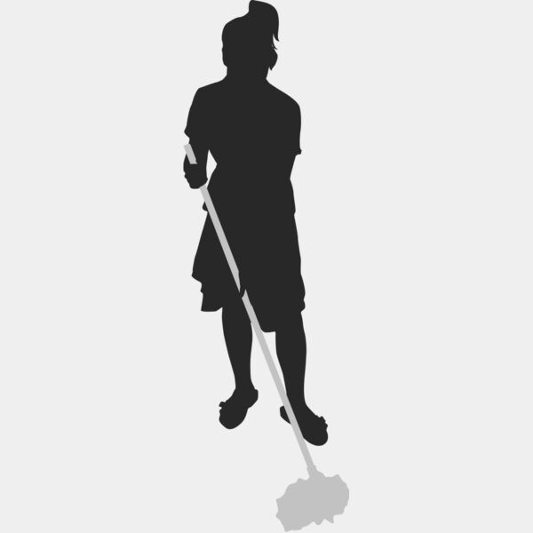 Housekeeper Mopping Mop Silhouette 2 Thumbnail