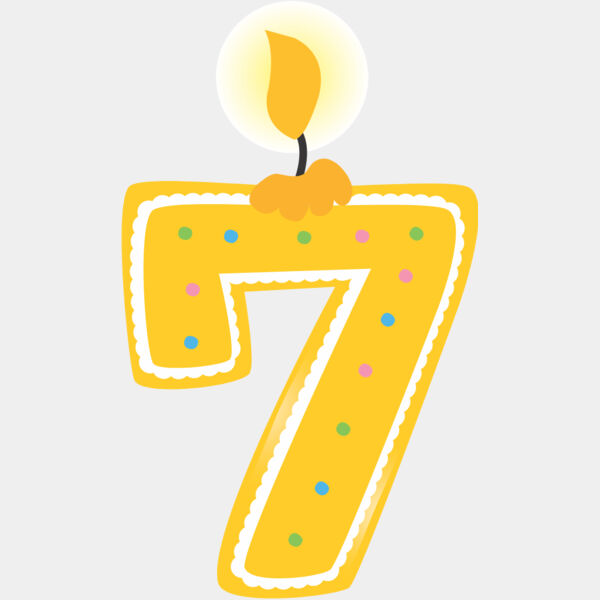 Seven Birthday Candle Number 1 Thumbnail