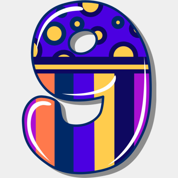 Nine Birthday Groovy Number 1 Thumbnail