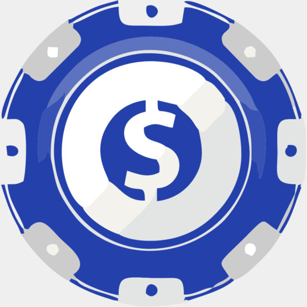 Dollar Sign Poker Chip 1 Thumbnail