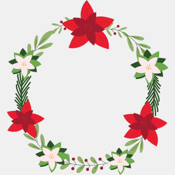 Christmas Flower Wreath 1 Thumbnail